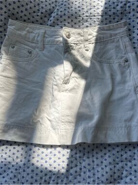 Princess Polly White Denim Skort
